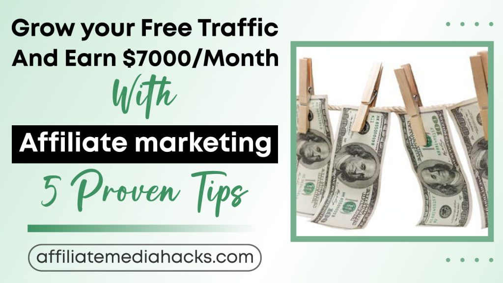 Grow your Free Traffic and Earn $7000/Month With Affiliate marketing: 5 Proven Tips