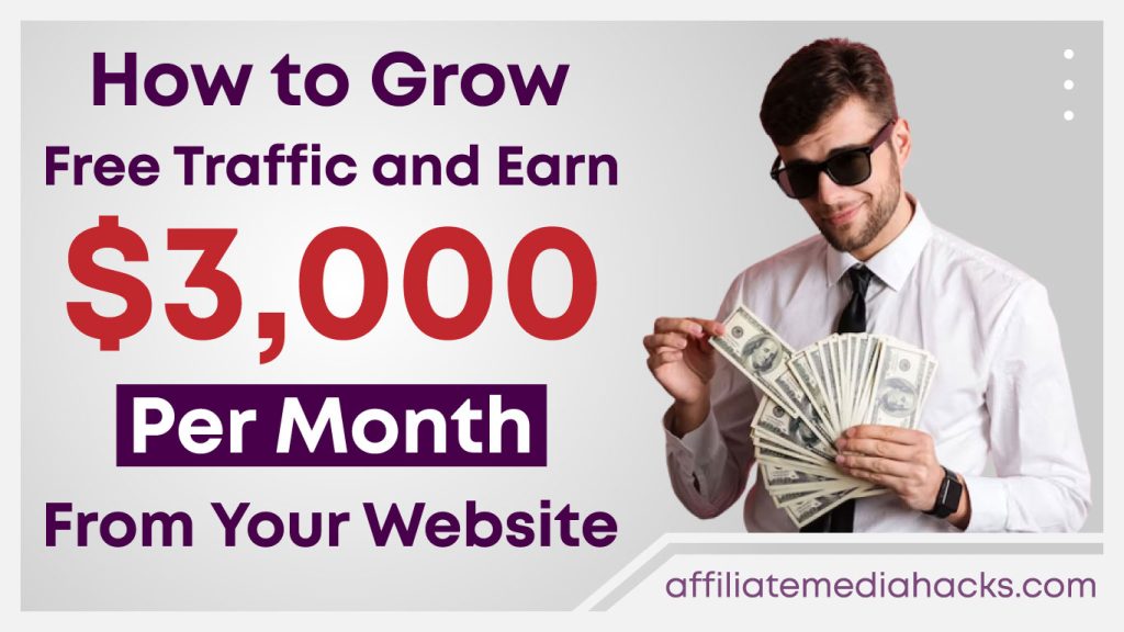 Grow Free Traffic and Earn $3,000 Per Month From Your Website